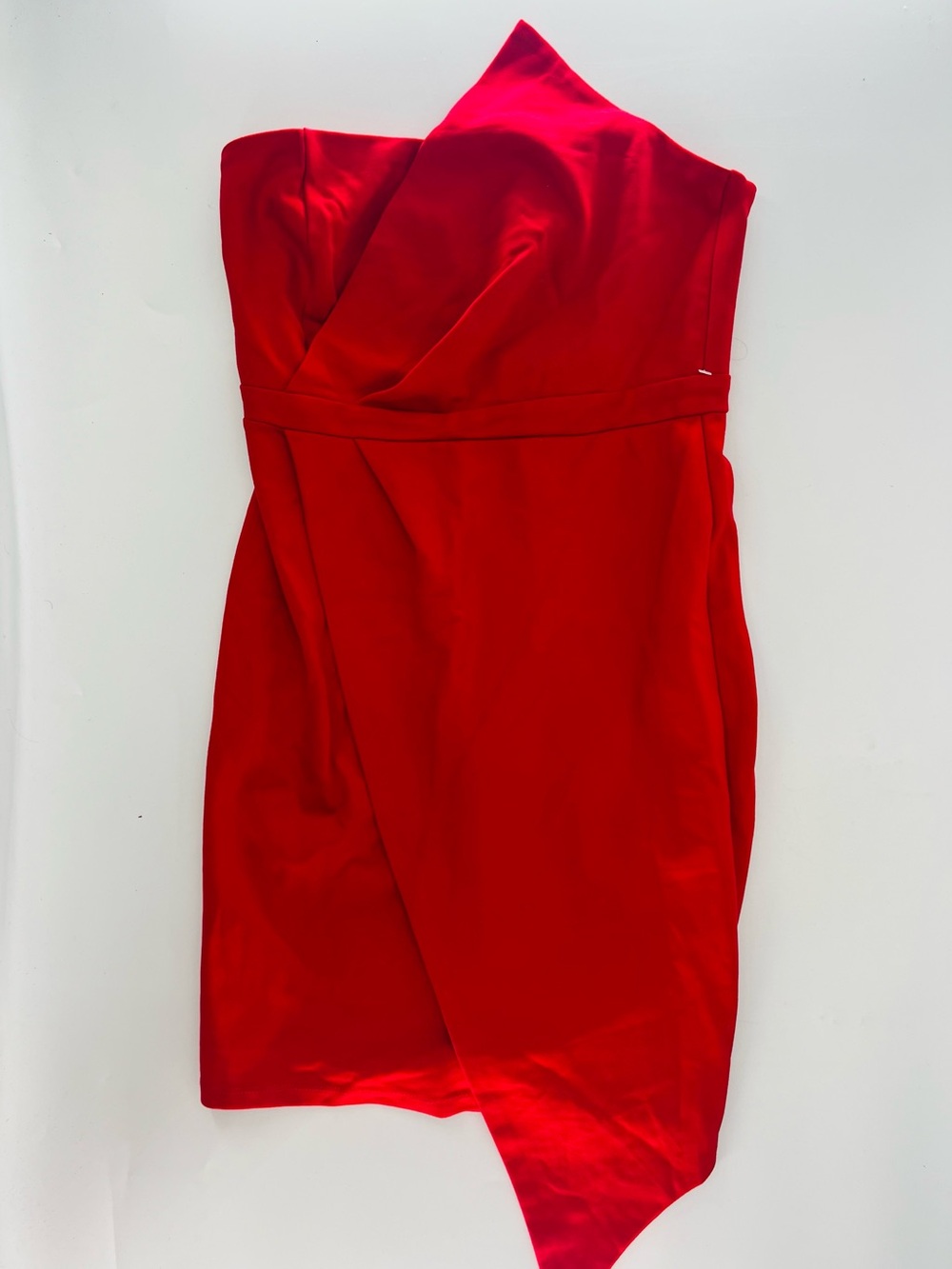 LOVE X DESIGN Red Size S NWT Audrey Strapless Asymmetrical Dress